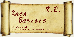 Kaća Barišić vizit kartica